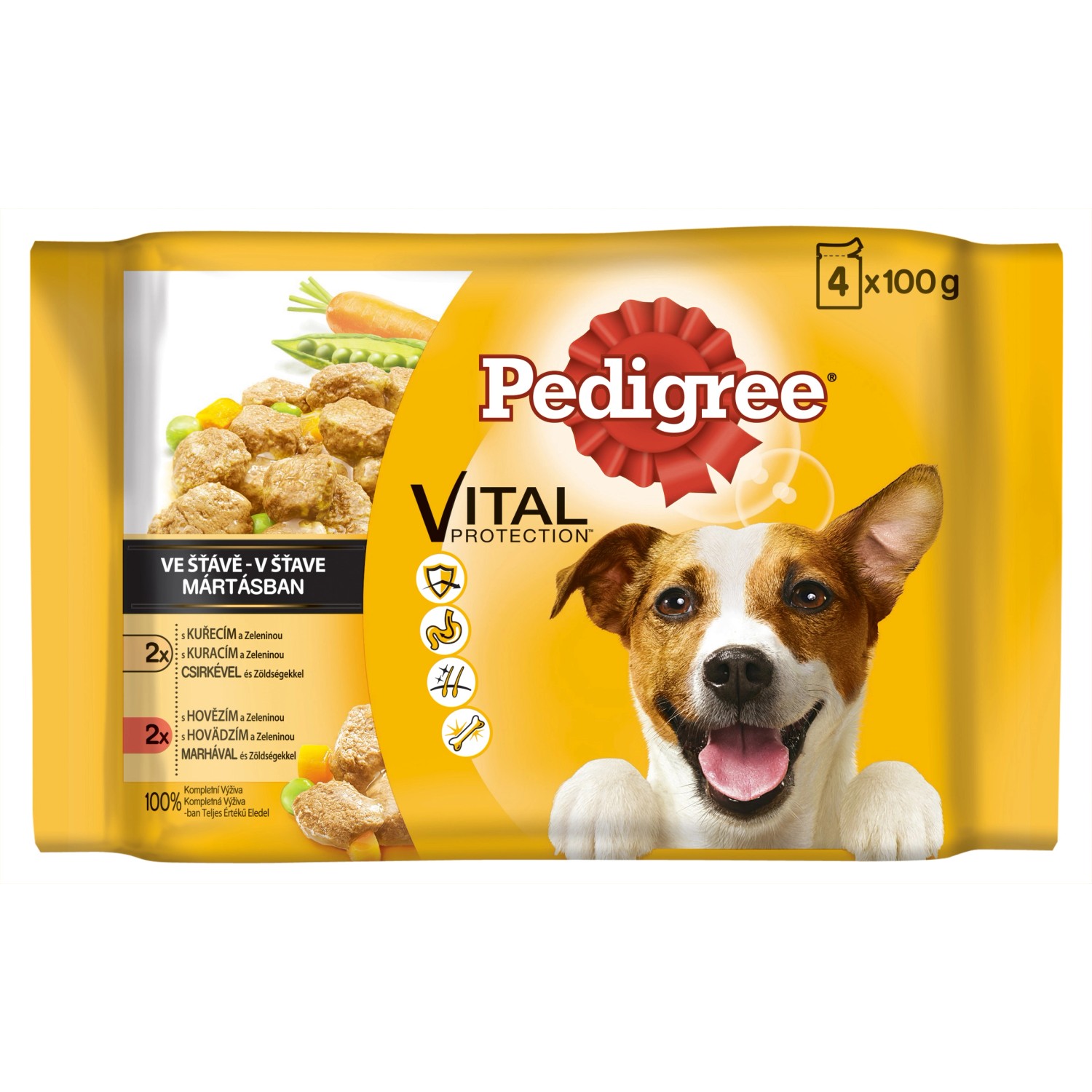 Pedigree Kapsičky pro psy ve šťávě 4 x 100 g