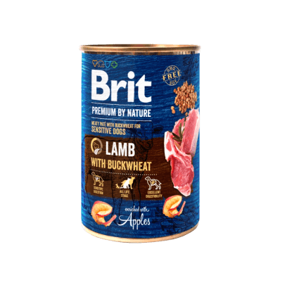 Brit Kapsička pro psy Premium by Nature Lamb with Buckwheat 400 g