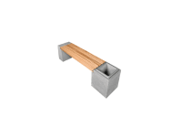 DITON Betonová zahradní lavice Oru květináč, přírodní