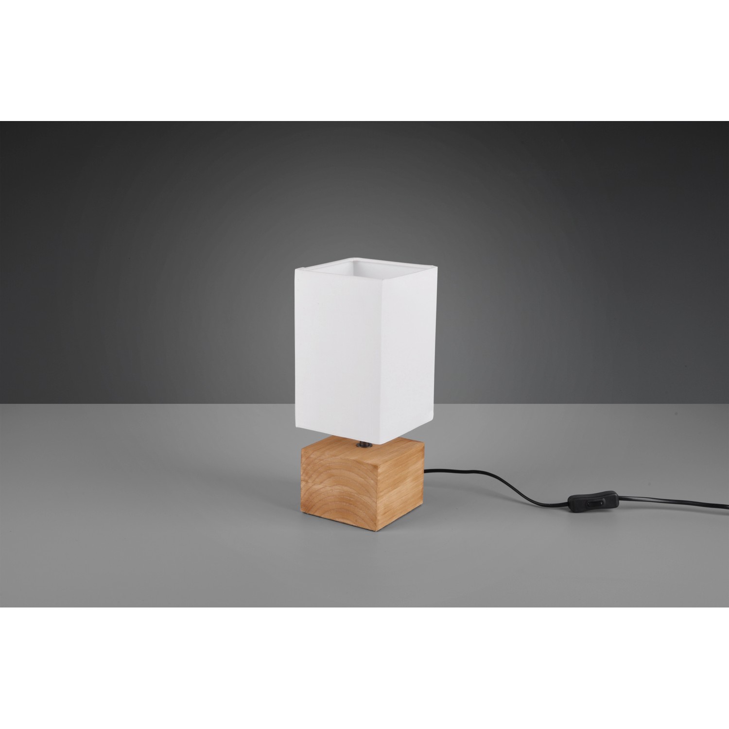 Reality Stolní lampa Woody 30 cm x 12 cm x 12 cm přírodní dřevo/bílá