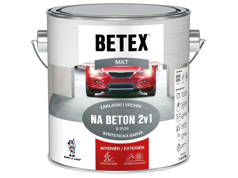 Betex 2v1 na beton S2131 nátěr šedý 2 kg koupit v OBI