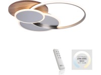 Paul Neuhaus Stropní LED svítidlo Palma, 50W, 6000lm, dekor dřeva, 65 x 62,5 cm