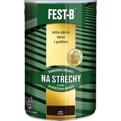 FEST-B Antikorozní nátěr na železo 2v1 na střechy S2141, 0280 hnědá, 5 kg
