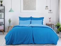 B.E.S. Oboustranné bavlněné povlečení kobalt/nebeská 140 x 200/70 x 90 cm