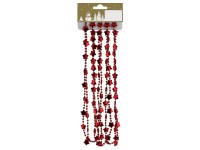 Girlanda s hvězdami plastová, červená, 270 cm