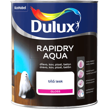 Dulux Univerzální barva Rapidry Aqua bílý lesklý 0,75 l