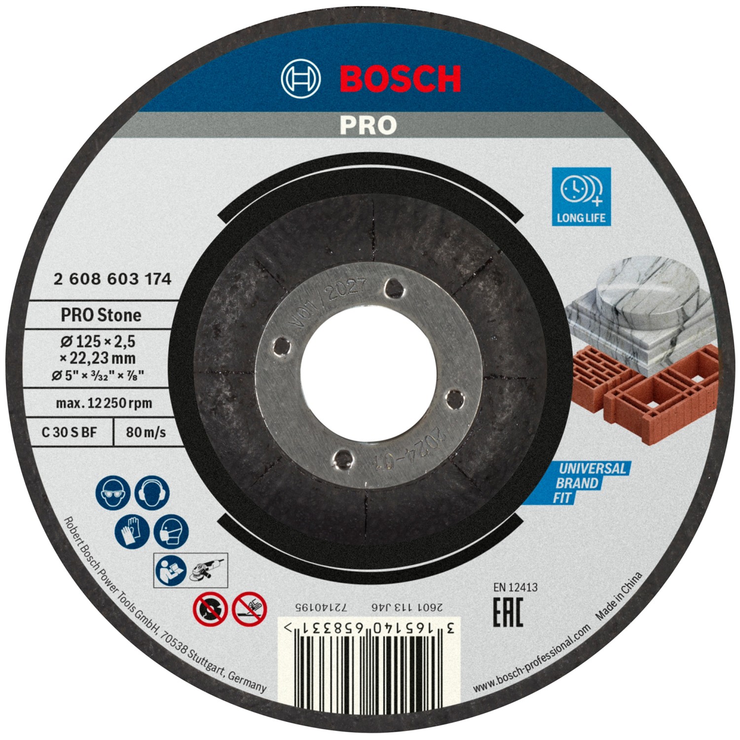 Bosch Řezací kotouč pro řezání kamene PRO STONE pr. 125/22,23 x 2,5 mm