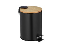 Wenko Koupelnový odpadkový koš Tortona Easy-Close, matná černá, 3 l