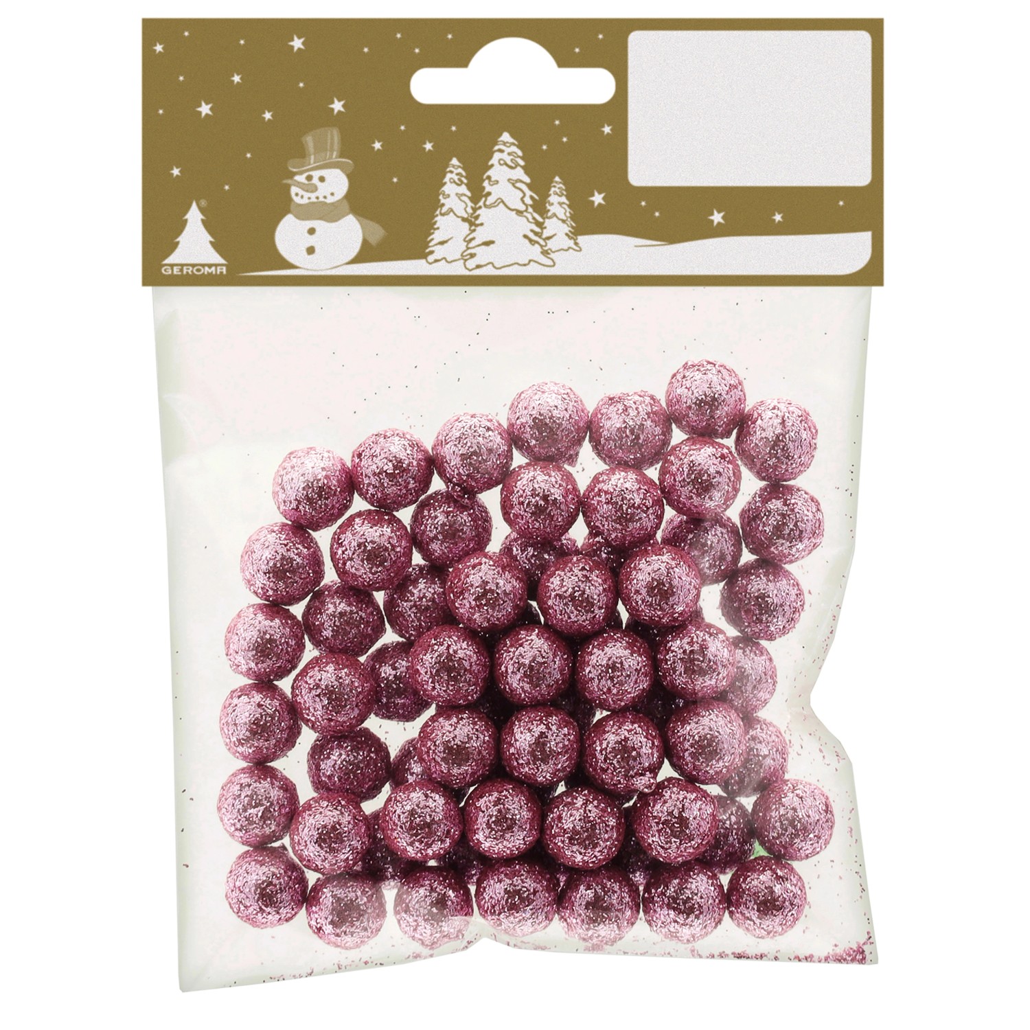 Vánoční dekorace polystyrenové kuličky, růžová, 10 g