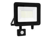 Ecolite LED reflek. Star s PIR senz., 50W, 4100lm, 5000K, černý, 20,5x11x22 cm