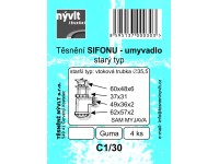 Sada těsnění umyvadlového sifonu starý typ, 4 ks Sada těsnění umyvadlového sifonu starý typ, 4 ks