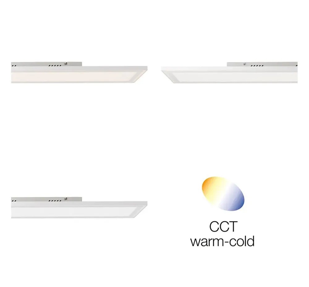 BRILLIANT lampada Allie LED pannello a soffitto 40x40cm bianco | 1x LED 25W integrato, (2734lm, 2700-6500K) | Scala da A ++ a E | Con telecomando/ dimmerabile/funzione luce notturna