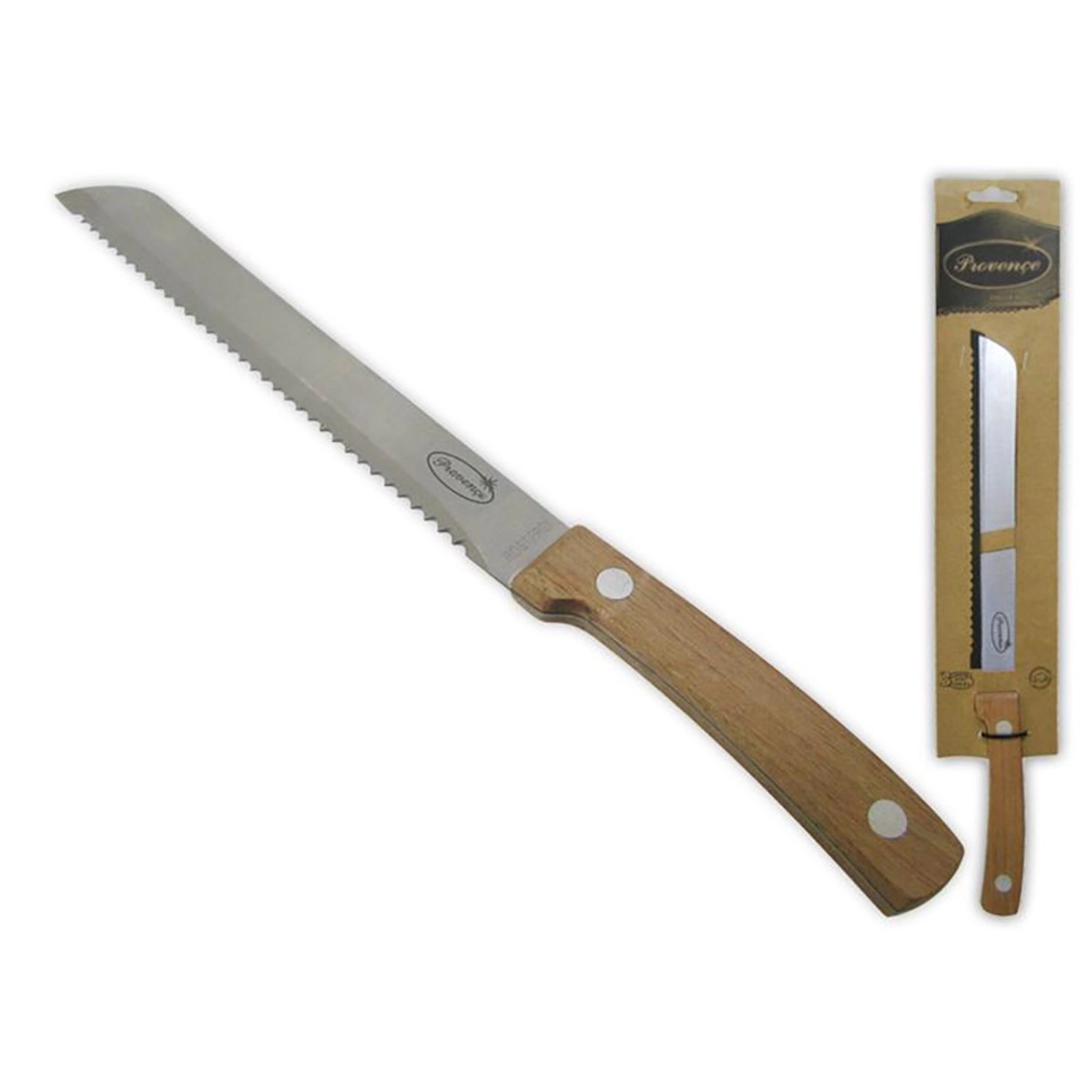 Nůž na chléb s dřevěnou rukojetí 20 cm