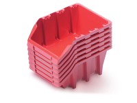 Kistenberg Set 6 úložných boxů Bineer 25 Long KBILS25 červená 25x 15,8x 11,4 cm
