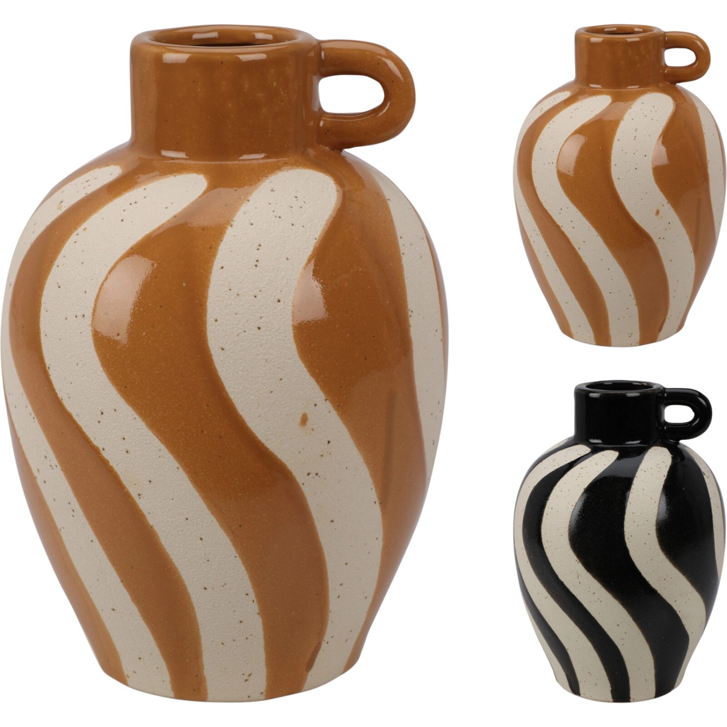 Koopman Váza s uchy různé barvy pr. 19,3 x 13 cm