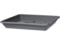 Scheurich Miska pod květináč Lara, metalická šedá, pr. 50 cm