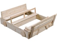 SwingKing Pískoviště auto, neošetřené dřevo, 120 x 100 cm SwingKing Pískoviště auto, neošetřené dřevo, 120 x 100 cm