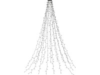 LED světelný závěs na stromeček 180 cm, 512 LED 2v1 studená/teplá bílá, IP44