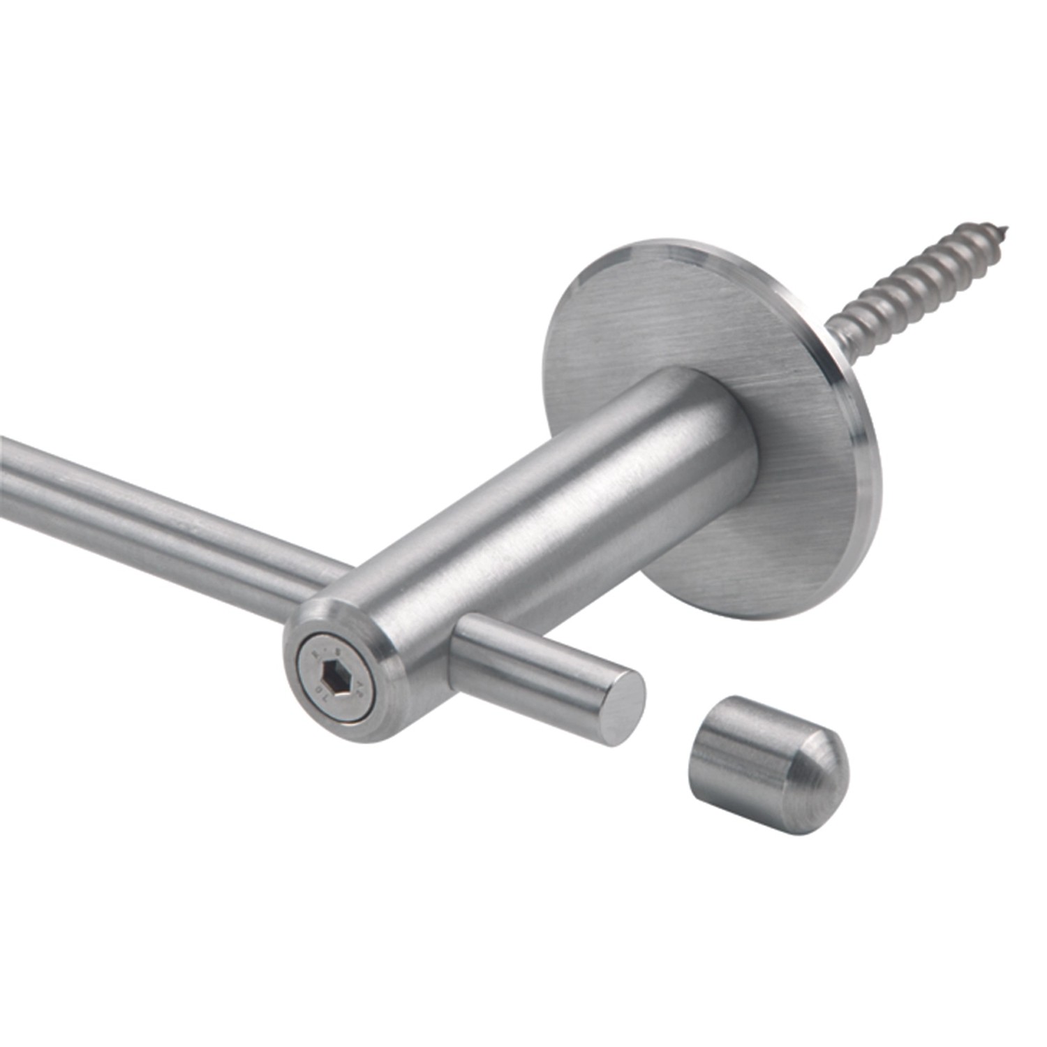 Konzola pro kulaté tyče V2A rovná 75 mm