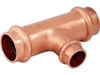 Lisovací redukční T-kus měděný, pr. 22 mm x 15 mm x 22 mm, 1 ks Lisovací redukční T-kus měděný, pr. 22 mm x 15 mm x 22 mm, 1 ks