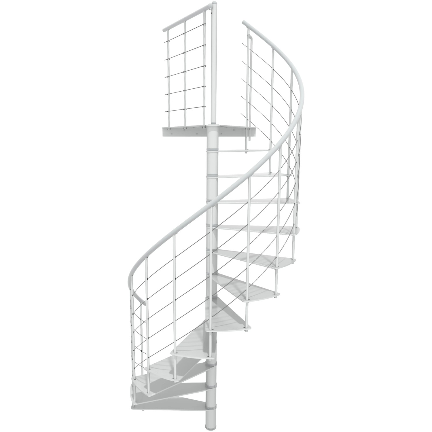Minka STAIRS Kovové točité schodiště Milano bílé pr. 140 cm