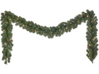 Umělá jedlová girlanda Tramso, 150 větviček, 25 LED teplá/studená bílá, 270 cm