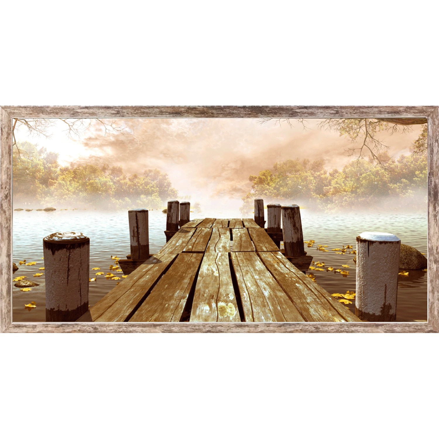 Bondecor Zarámovaný obraz Molo 50 x 100 cm