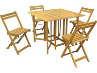 Balkonová sada Managua FSC, tankové dřevo, 5dílná Balkonová sada Managua FSC, tankové dřevo, 5dílná