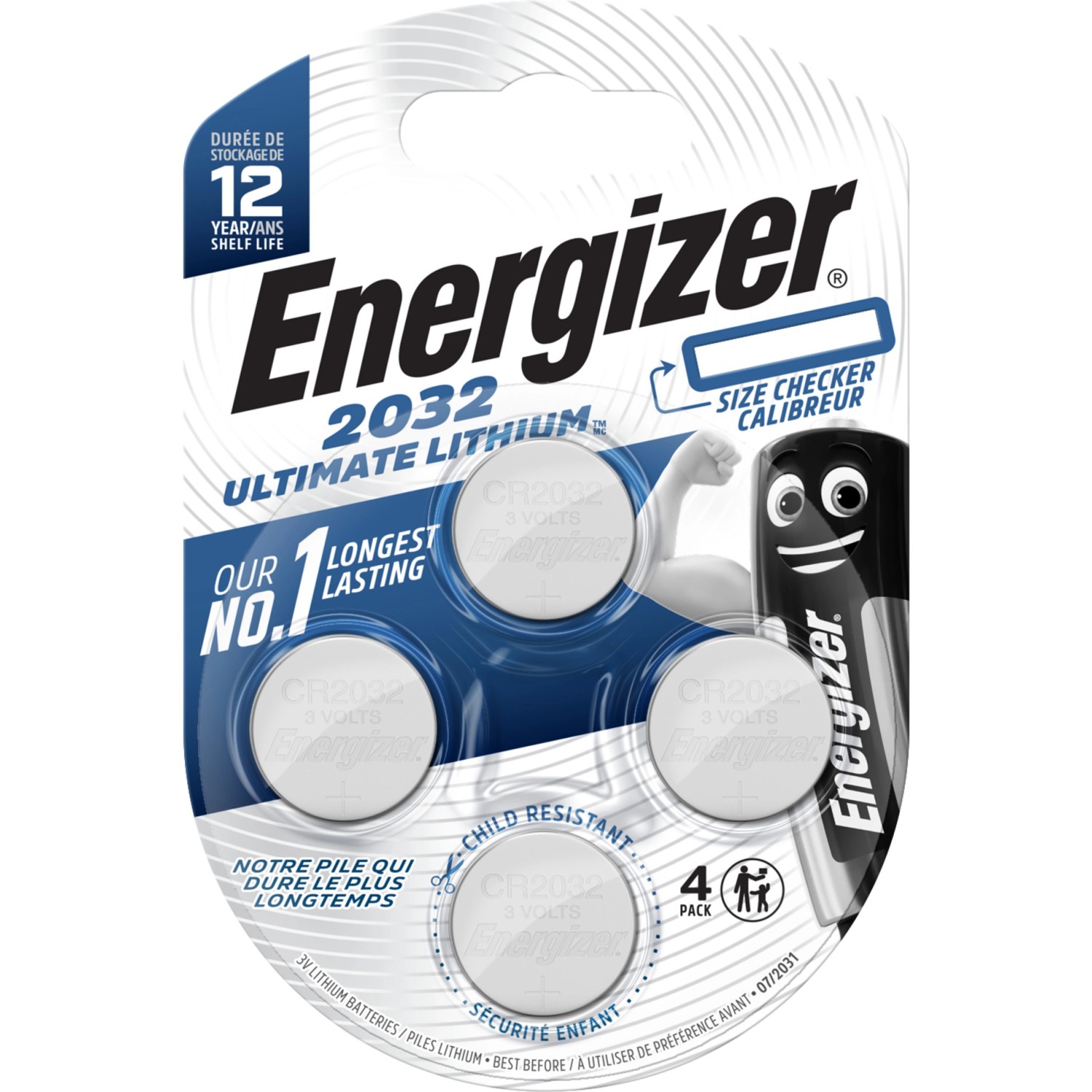 Energizer 2032 ULTIMATE LITHIUM Lithiová knoflíková baterie CR2032 3 V, 4 ks