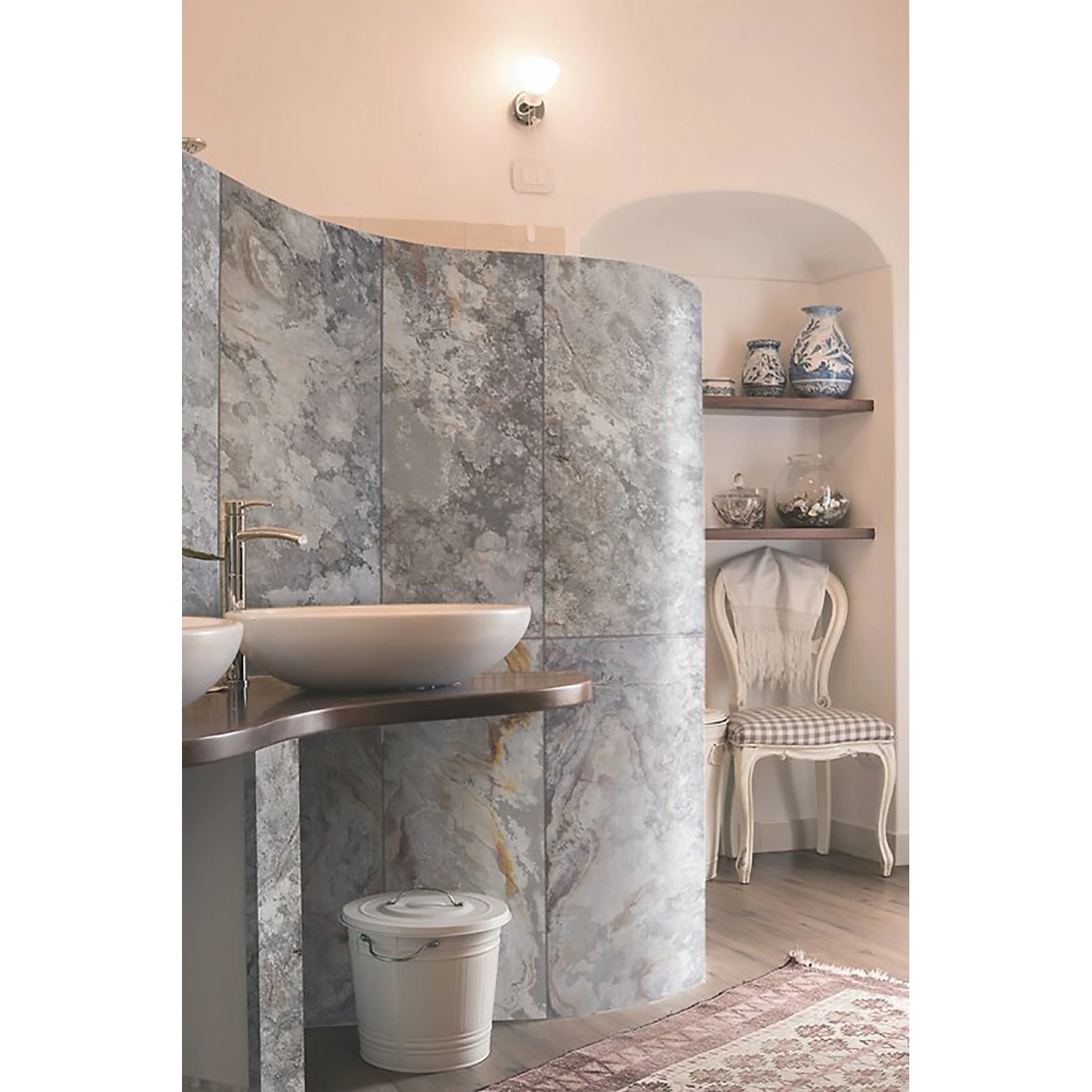 Kamenná dýha bílá 60 x 120 cm