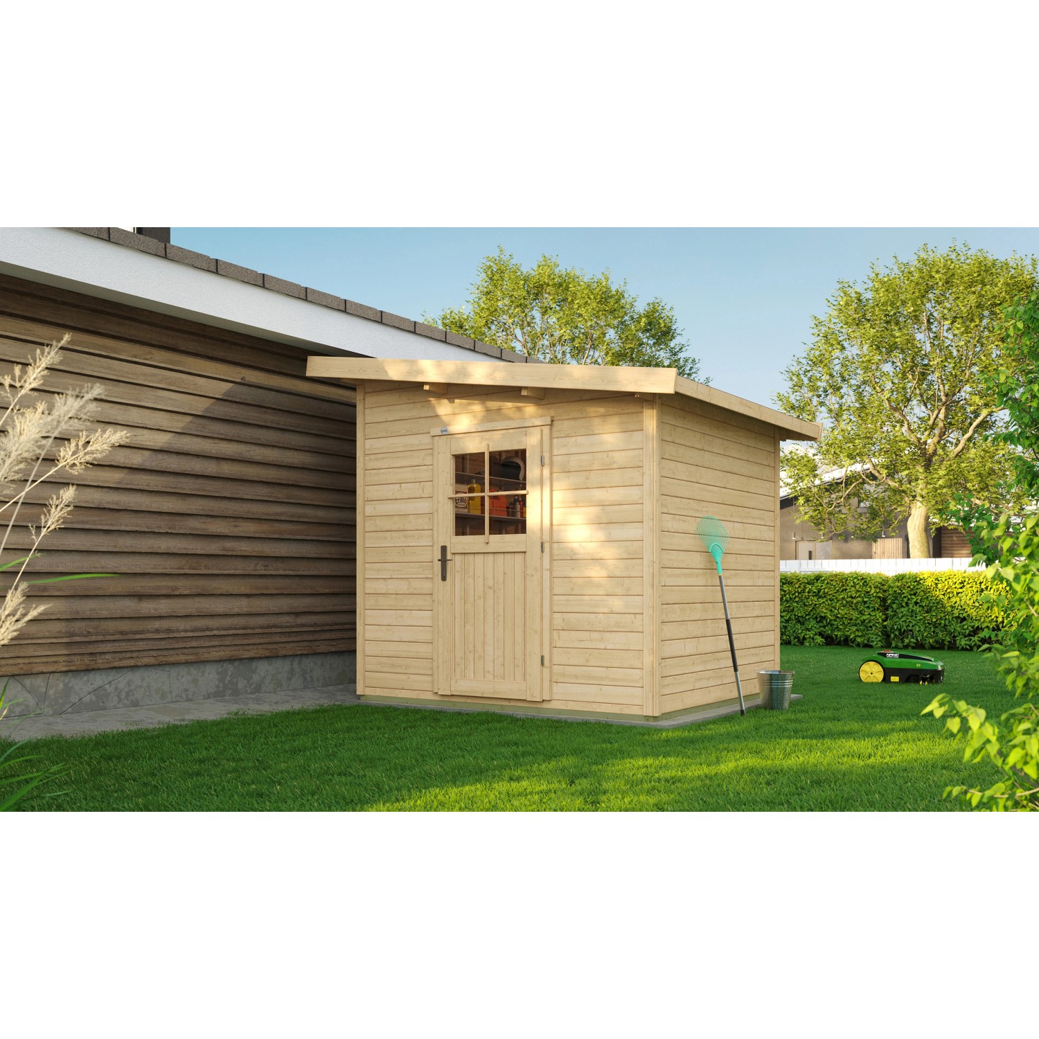 Weka Dřevěný zahradní domek 260 vel. 1, přírodní, 241 x 205 cm