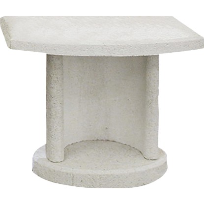 Buschbeck Odkládací stolek pro grilovací krb, bílá, 70 x 40 x 55 cm