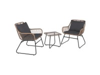 VLC Sestava zahradního nábytku Willmar ocel/polyratan 3dílná VLC Sestava zahradního nábytku Willmar ocel/polyratan 3dílná