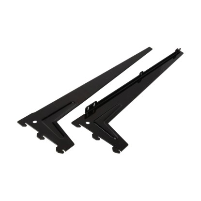 Úhlový nosník s jedním otvorem černý 48 cm, 1 pár