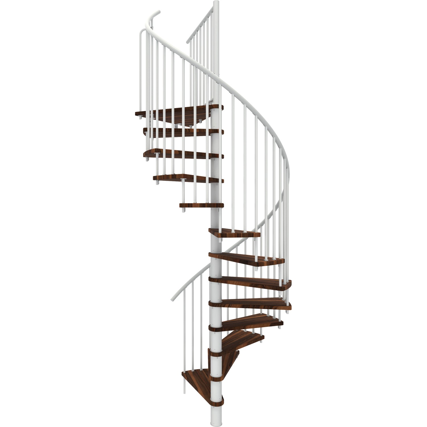 Minka STAIRS Kombinované točité schodiště Spiral Smart ořech/bílá pr. 120 cm