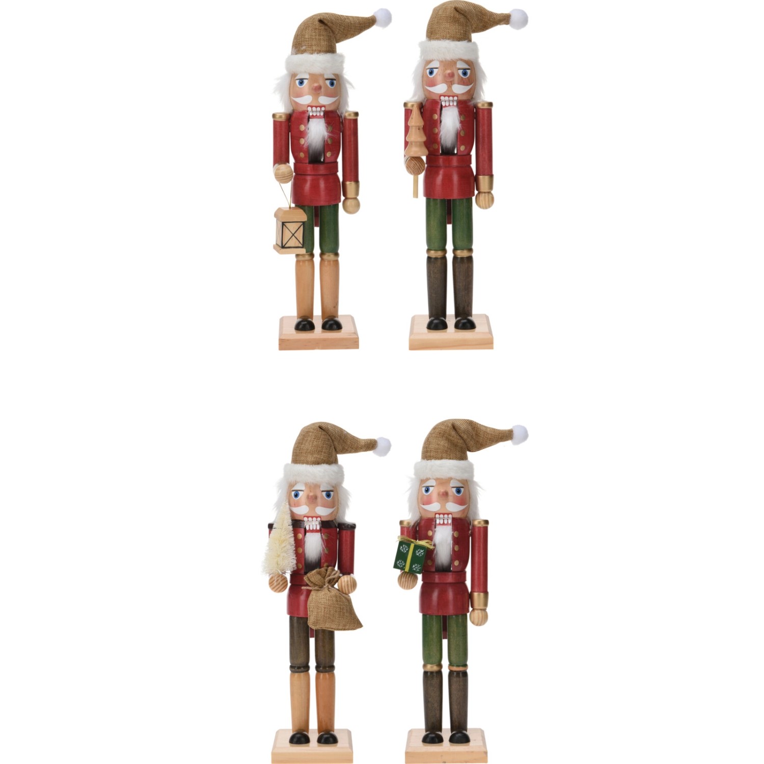 Figurka louskáčka, červená/zelená, různé druhy, 38 cm