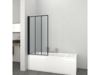 Sanotechnik Otočná vanová zástěna E1480B, černá, 140 x 80 cm