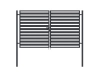 Craftex Dvoukřídlá brána Deluxe RAL 7016 antracitová 120 x 400 cm