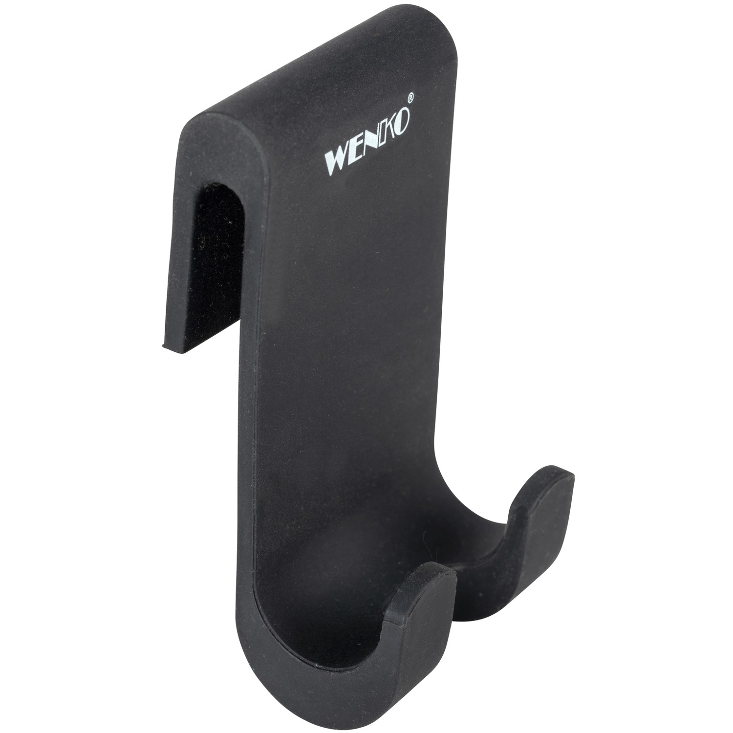 Wenko Silikonový háček na sprchový kout Verna Duo, černá, 5 x 9,5 x 4,5 cm