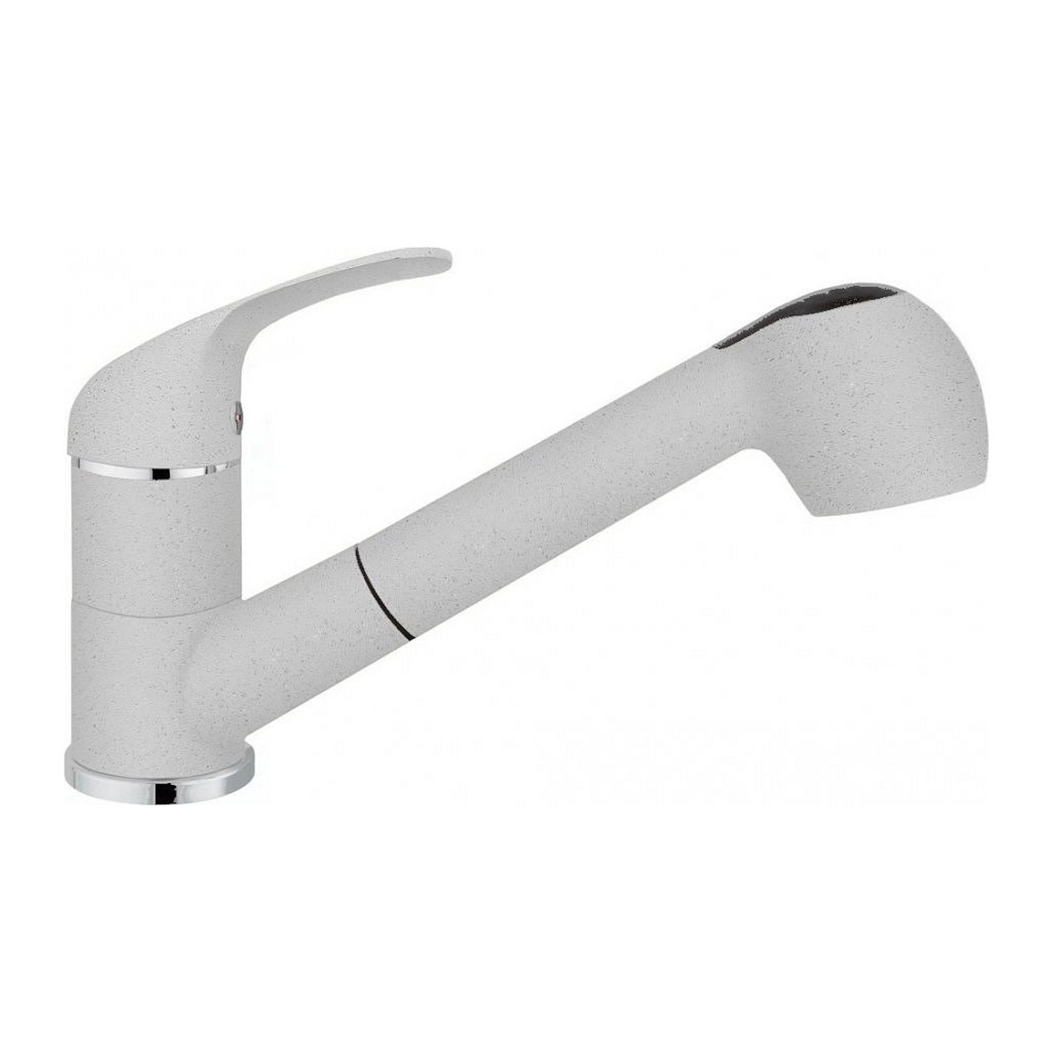 Pyramis Granitová stojánková dřezová baterie Fido, sněhově bílá