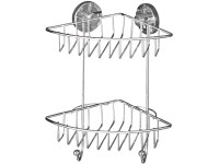 Wenko Vacuum-Loc Rohová polička Bari chrom 2 patra