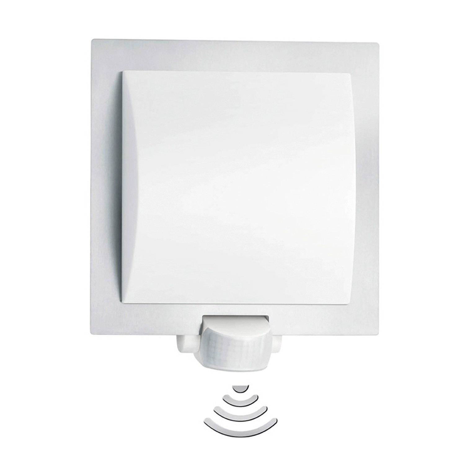 Steinel Venkovní nástěnné svítidlo L 20 s det. pohybu, stříb., 25 x 23 x 8,5 cm