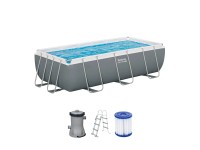 Bestway Bazén Steel Pro Max Frame Set s čerpadlem, šedá, 404 x 201 x 100 cm