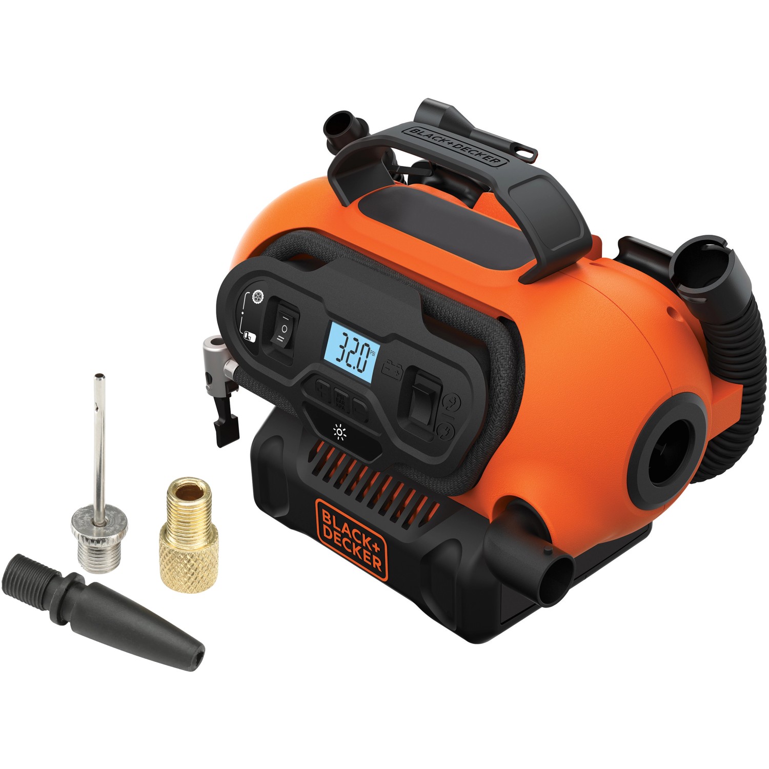 Black+Decker Kompresor BDCINF18N s 12V a 230V přípojkou nebo 18V akumulátorem