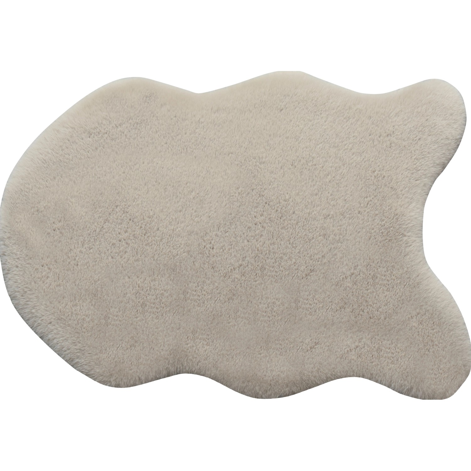 Koberec z umělé kožešiny, šedohnědá, 60 x 90 cm