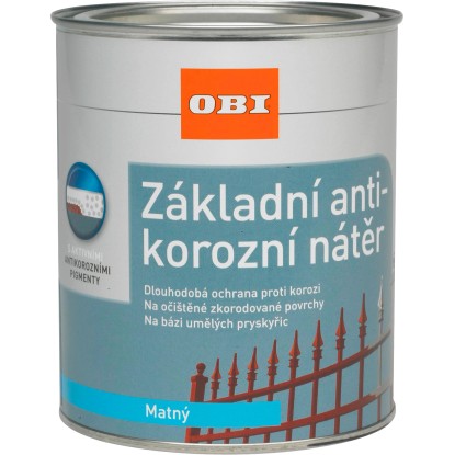 OBI Základní antikorozní nátěr matný světle šedý 375 ml