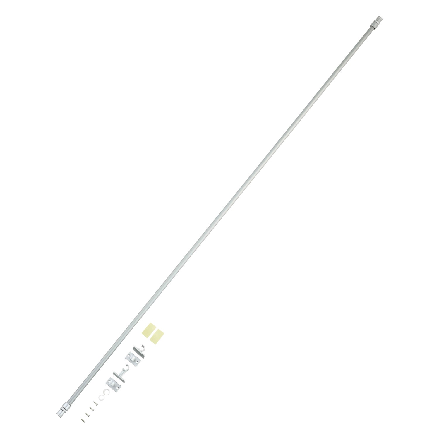 Gardinia Kavárenská tyčka California, stříbrná matná, pr. 12 mm, 135 - 225 cm