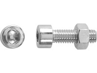 Závitový šroub s válcovou hlavou SW5 bíle pozinkovaný M6 x 30 mm, 8 ks + matice