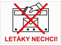 Tabulka Nevhazujte reklamy 105 mm x 74 mm