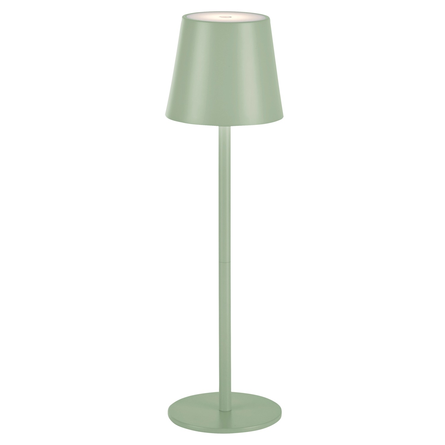 Just Light. Nabíjecí stolní LED lampa Euria IP54 zelená pr. 11 x 37 cm